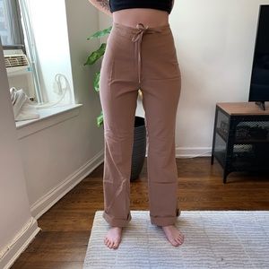 Ouhua wide leg camel trouser
